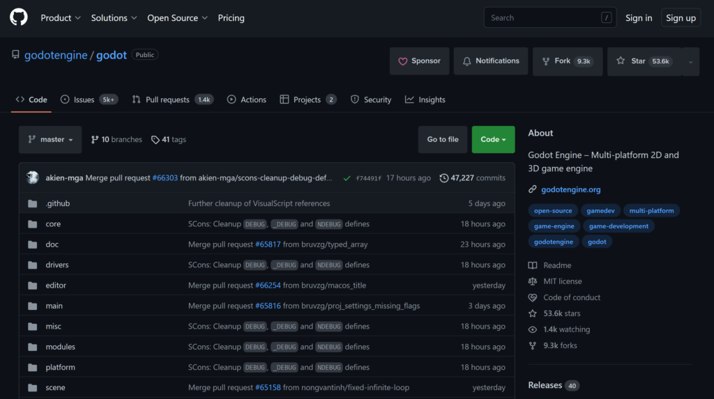 Razones para utilizar Godot Engine - Godot Engine es open source