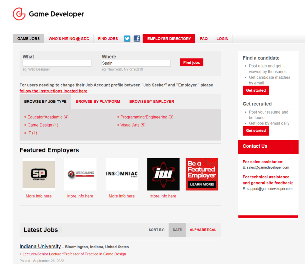 Consejos prácticos para encontrar un trabajo en la industria del videojuego -GameJobs /gamedeveloper