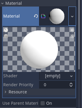 Paquete de shaders GodotRetro: Propriedades de Material