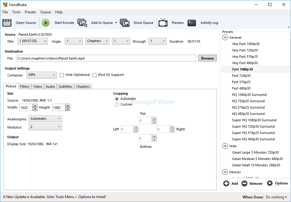 Software Libre/Open Source para arte y multimedia - Handbrake