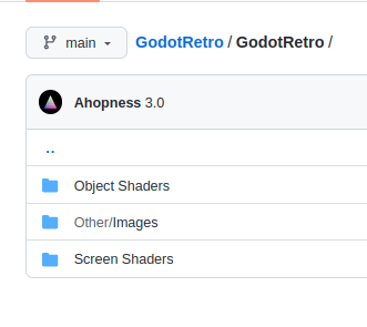 Paquete de shaders GodotRetro:  Lista de Shaders