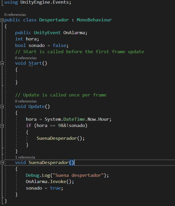 ¿Qué son los unity events y para que se usan?  -  Añadiendo código al evento