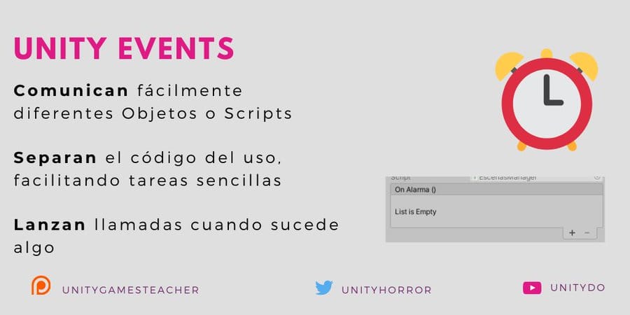 ¿Qué son los unity events y para que se usan?