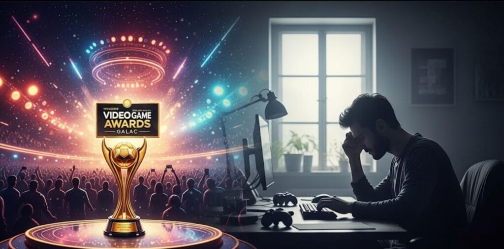 Análisis Industria videojuego España 20-27 julio 2025:  Imagen dividida que muestra el contraste en la industria del videojuego española.