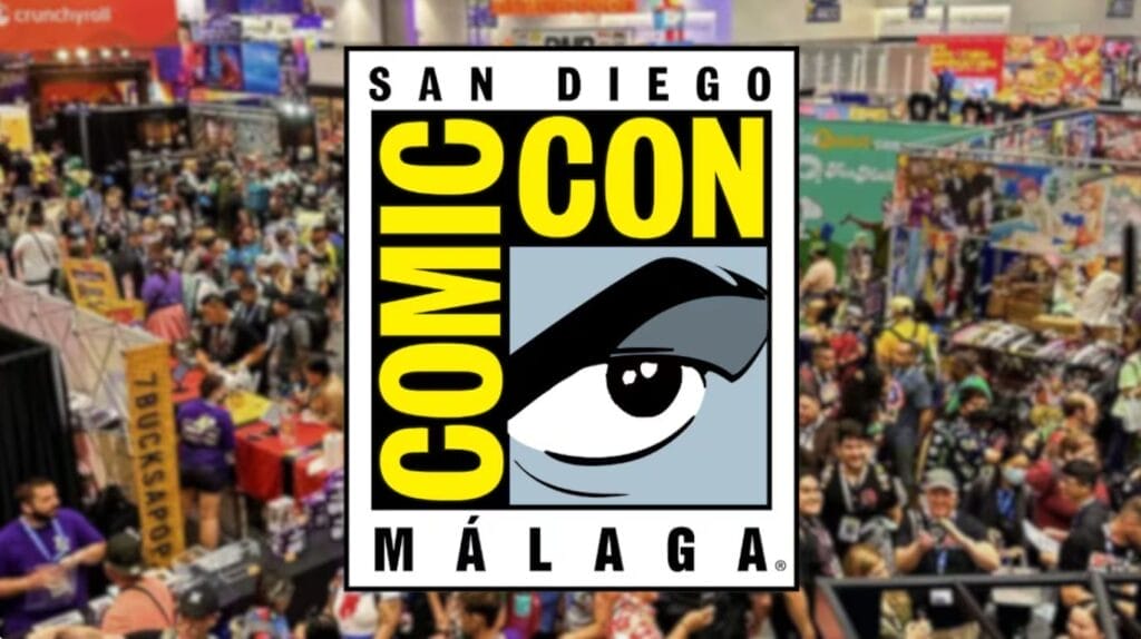  Análisis Industria videojuego España 1 a 7 de Septiembre 2025:Exterior del recinto ferial de Málaga durante la celebración de Comic-Con, con logos del evento visibles.