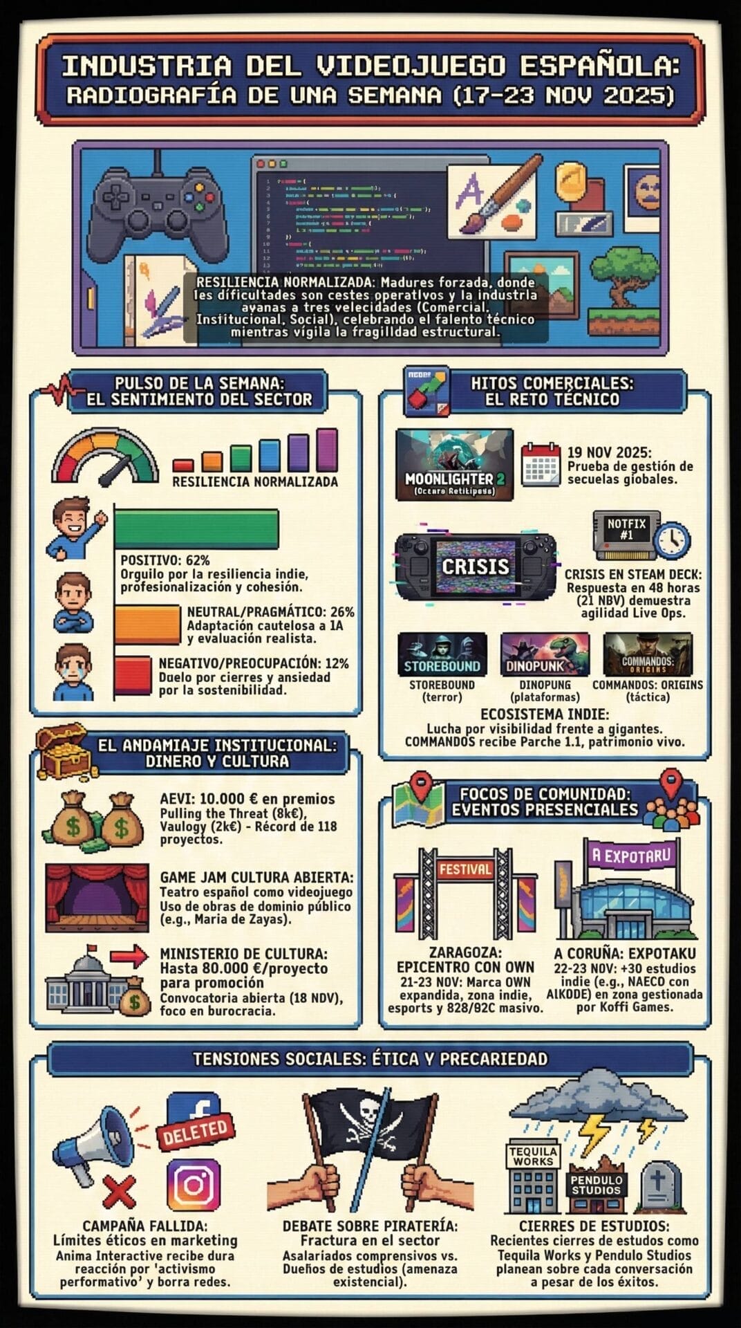 Infografia Analisis semanal semana 47: Análisis Semanal Industria del Videojuego en España17-23 Noviembre 2025