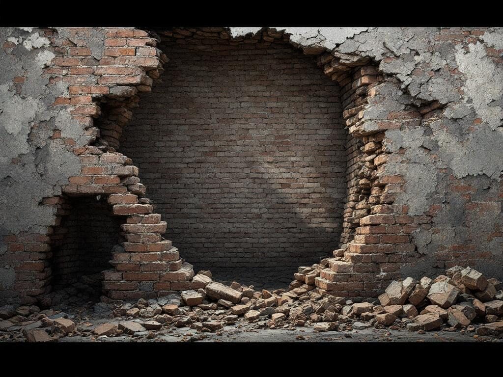 Se está desmoronando la industria de los videojuegos en 2025? Muro de ladrillos desmoronandose